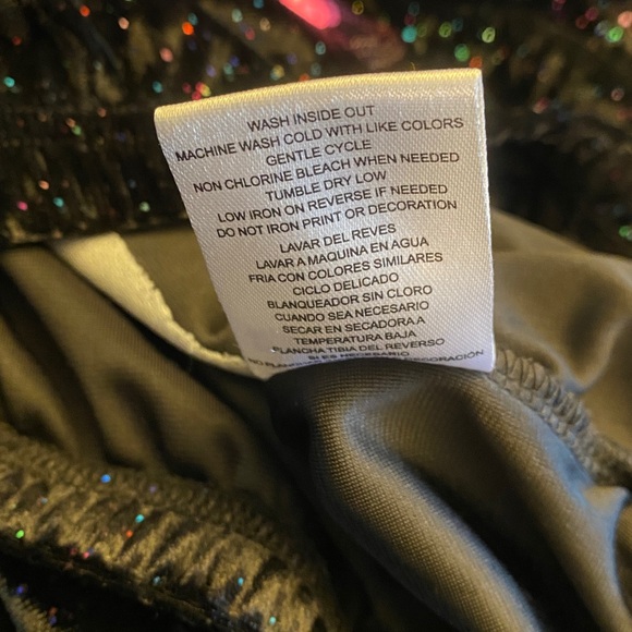 Barbie Black and Multicolor Velour Sequin/Sparkle hoodie/pants 2 piece set - Picture 14 of 15